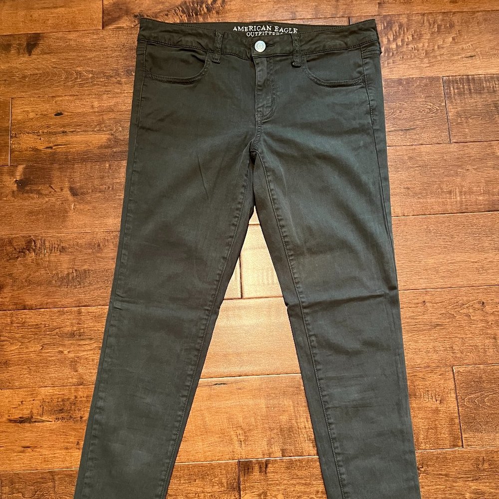 Olive American Eagle Pants (super stretch)